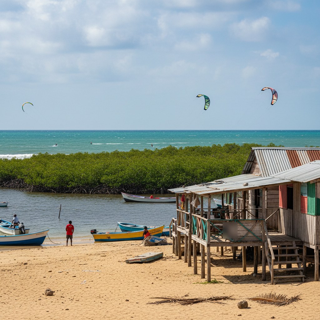 La Boquilla beach and fishing village north of Cartagena
