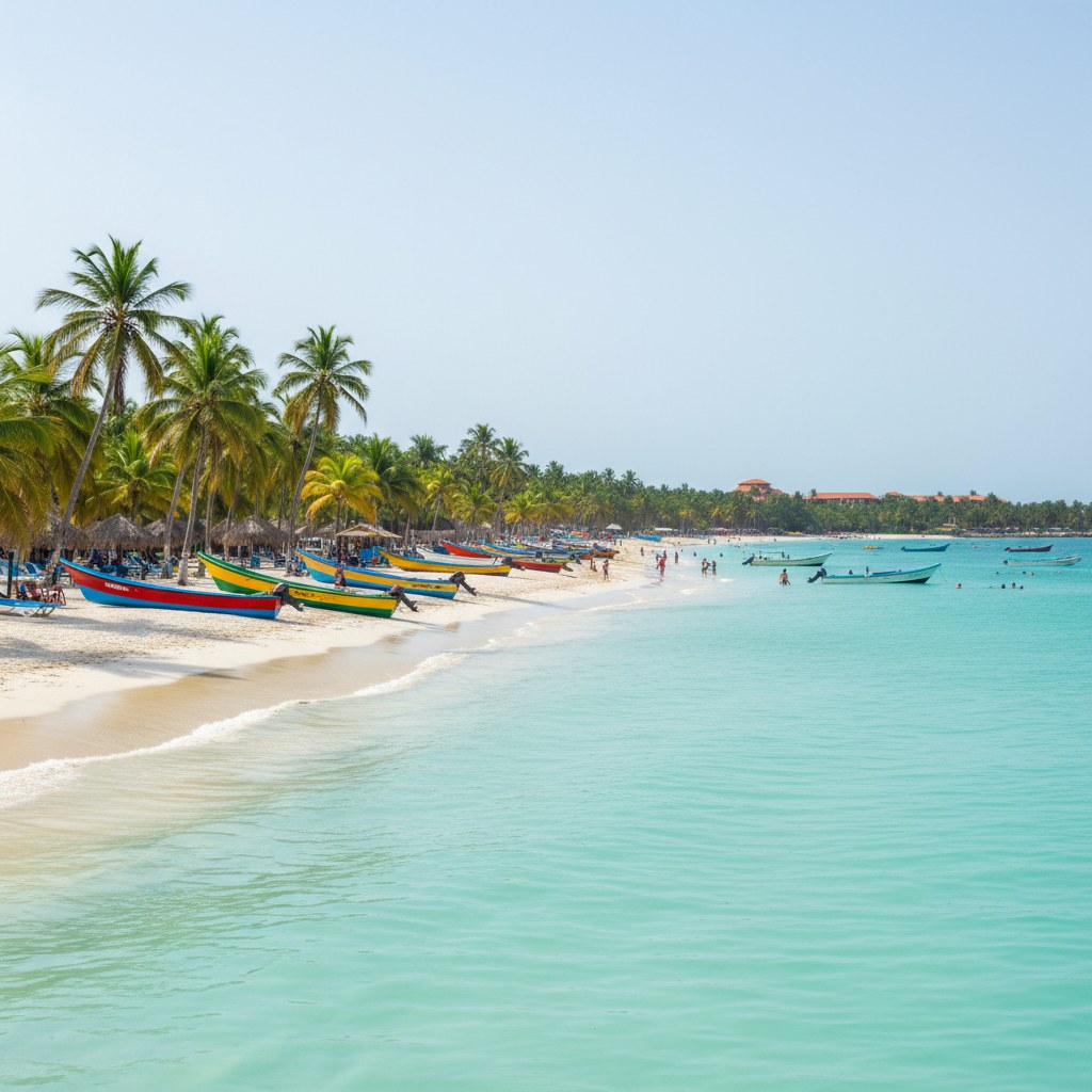 Playa Blanca white sand beach on Isla Barú near Cartagena