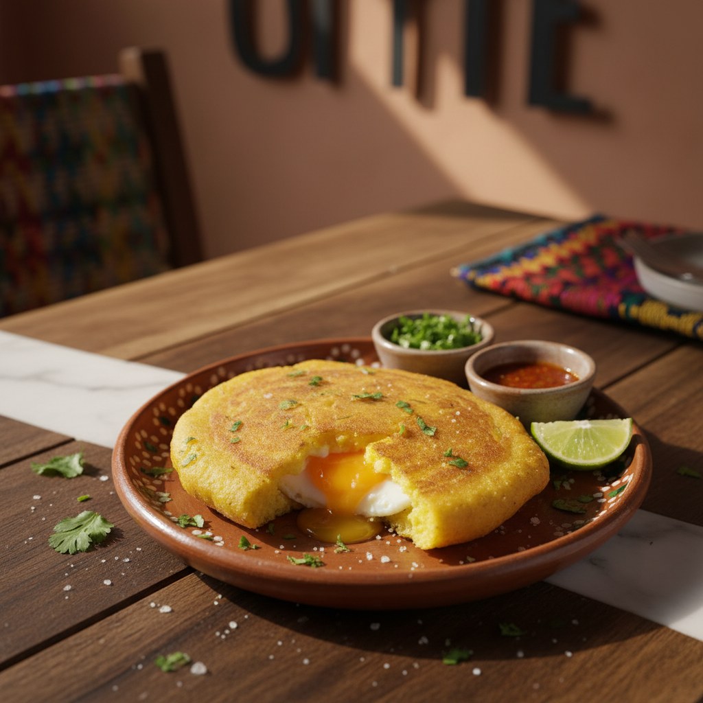 Arepa de huevo, the iconic Cartagena fried egg-pocket street snack